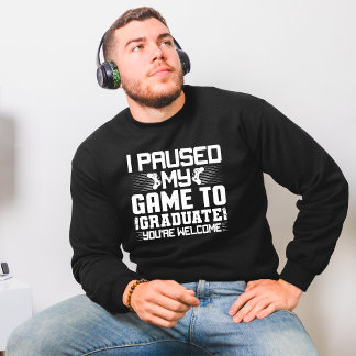 Moletom Mais velho De Graduação Engraçado Eu Parei Meu Jog