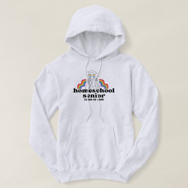 Moletom Mais velho de Homeschool 2025 Hoodie PRIDE Edition (Frente do Design)