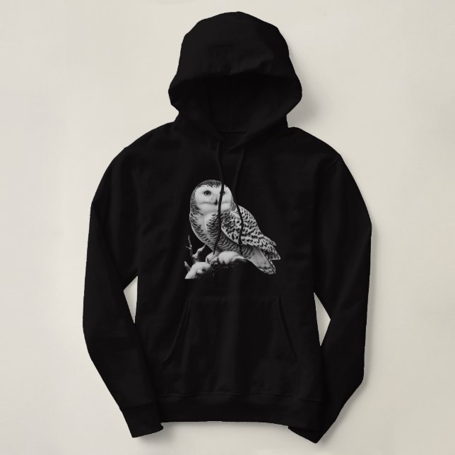 Moletom Majestade Snowy Owl Perched (Frente do Design)