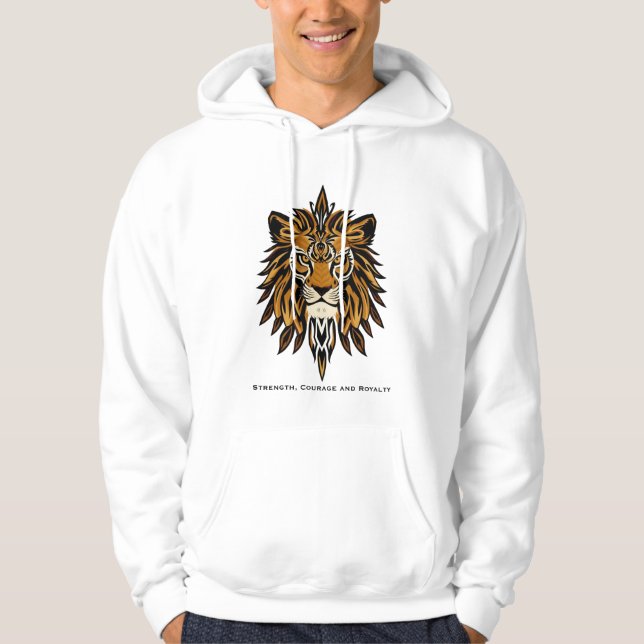 Moletom Majestic Lion Head Tribal Art - Bold Wildlife (Frente)