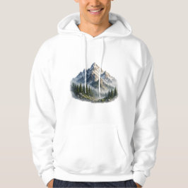 Moletom Majestosa Paisagem Montanhosa e Florestal em Aquar
