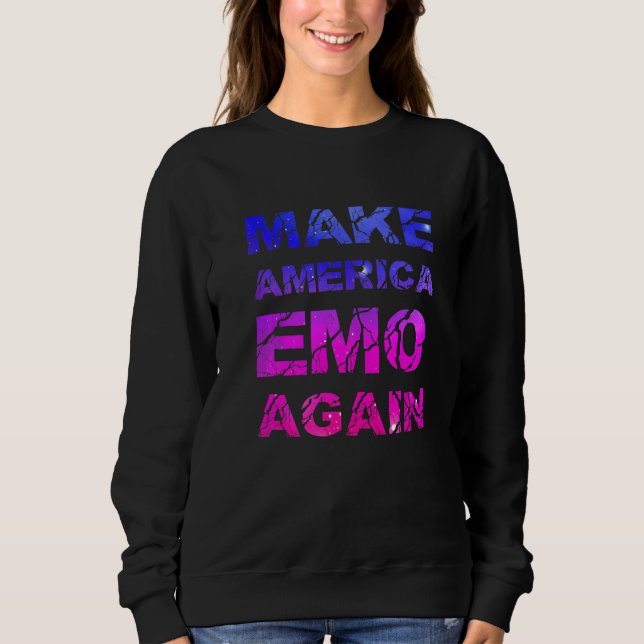 Moletom Make America Emo Again  Pastel Goth (Frente)