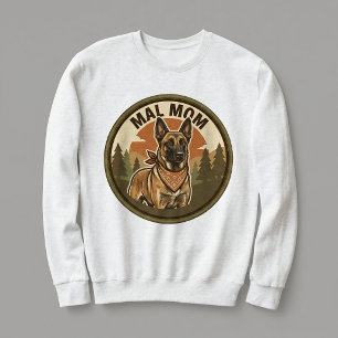 Moletom Mal Mom Crewneck Presente para Mãe de Cão Malinois