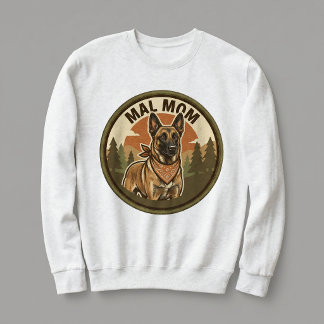 Moletom Mal Mom Crewneck Presente para Mãe de Cão Malinois
