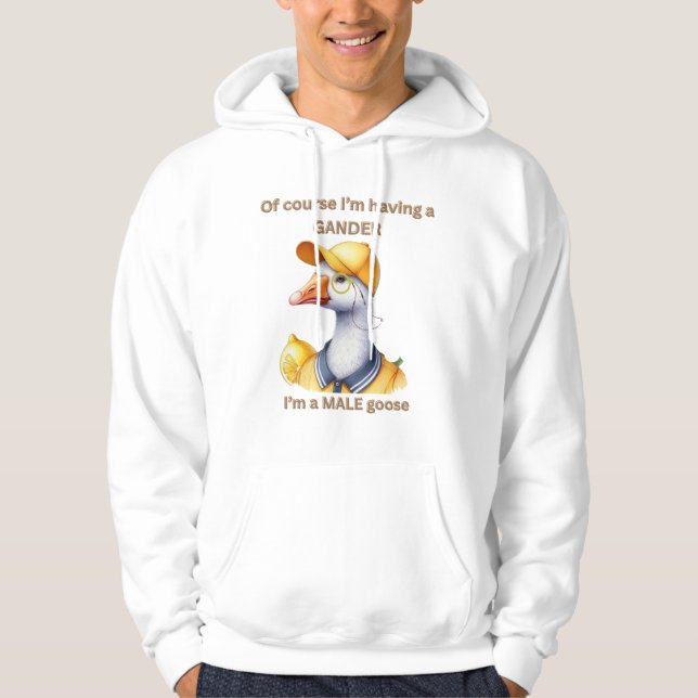 Moletom Male Goose Gander Pun, tendo um T-Shirt divertido (Frente)