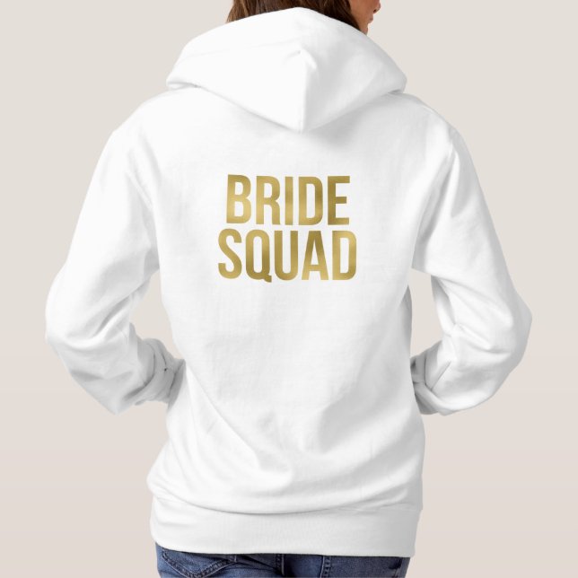 Moletom Malhas de ponte Douradas "Bride Squad" (Verso)