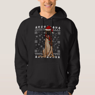 Moletom Malinoi Belga Cão Santa Hat Natal Feio Natal