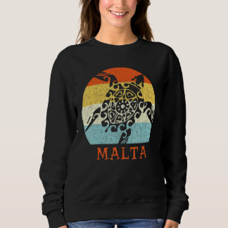 Moletom Malta Vintage Retro Turtle Vacinação Europeia