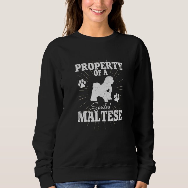 Moletom Maltese Dog for Mom Dad Property Dog (Frente)