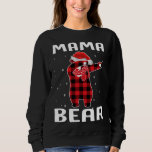 Moletom Mama Bear Dabbing Christmas Pajama with Santa Hat<br><div class="desc">Mamãe Ursa Dabbing Natal Pajama com Papai Noel e Scarf</div>