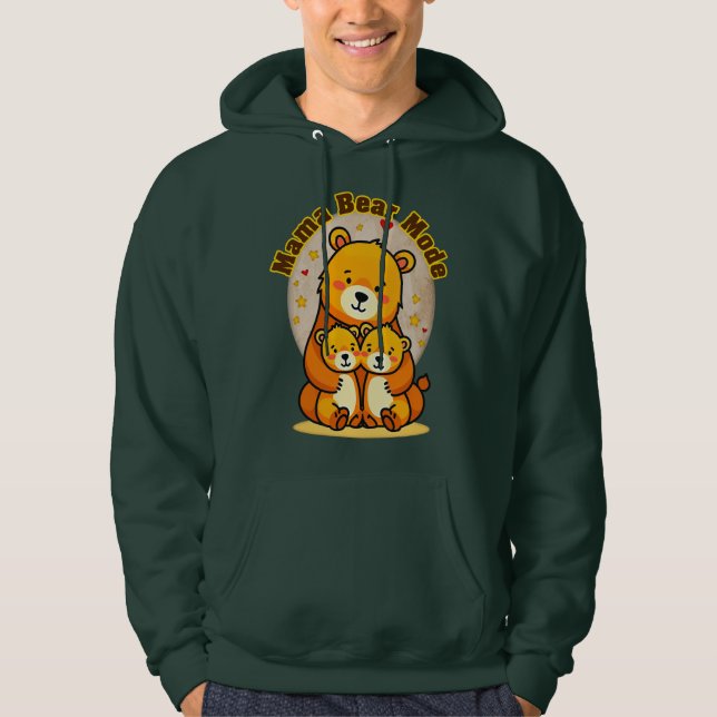 Moletom Mama Bear Mode – Cute Mother Bear Illustration (Frente)