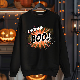Moletom Mama Boo Orange Halloween