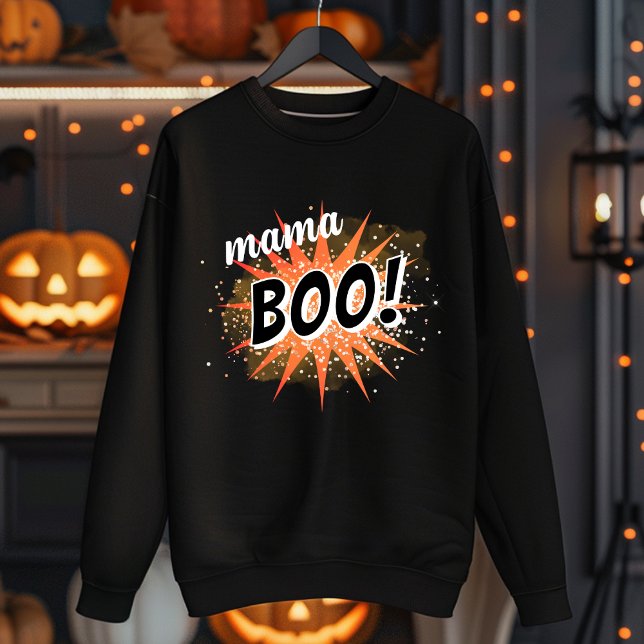 Moletom Mama Boo | Orange Halloween (Criador carregado)