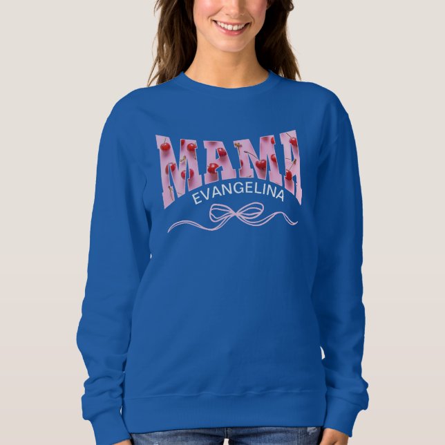 Moletom MAMA Cerejas Coquete Personalizada (Frente)