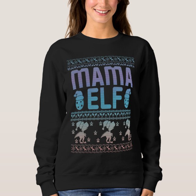 Moletom Mama Elf Christmas Family Ugly Xmas Christmas 1 (Frente)