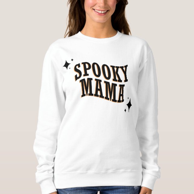 Moletom Mama Engraçada Engraçado Truque ou Trato de Hallow (Frente)