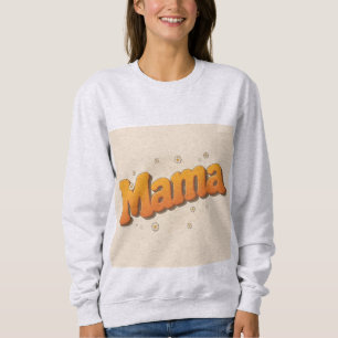 Moletom Mama Groovy Retro dos Anos 70 Letras Balão Dia das