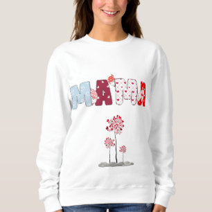 Moletom Mama Heart Patchwork Sweatshirt - Bonita Mãe Flora