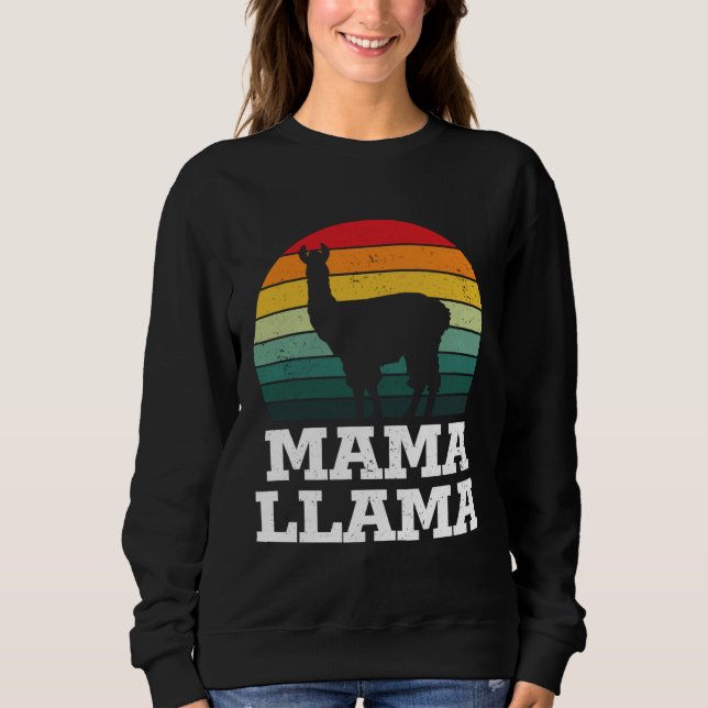 Moletom Mama Llama Mãe Feliz Dia das Mães (Frente)