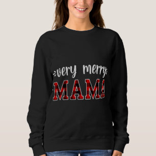 Moletom Mama muito feliz, doce pijama da família de Natal