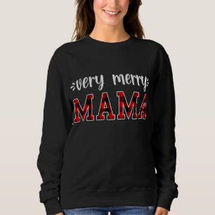 Moletom Mama muito feliz, doce pijama da família de Natal