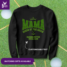 Mama personalizável RAINHA DO Golfe de Mulher VERD