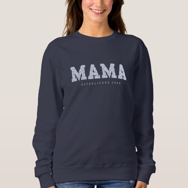 Moletom Mama Sweater, Blue Floral (Frente)