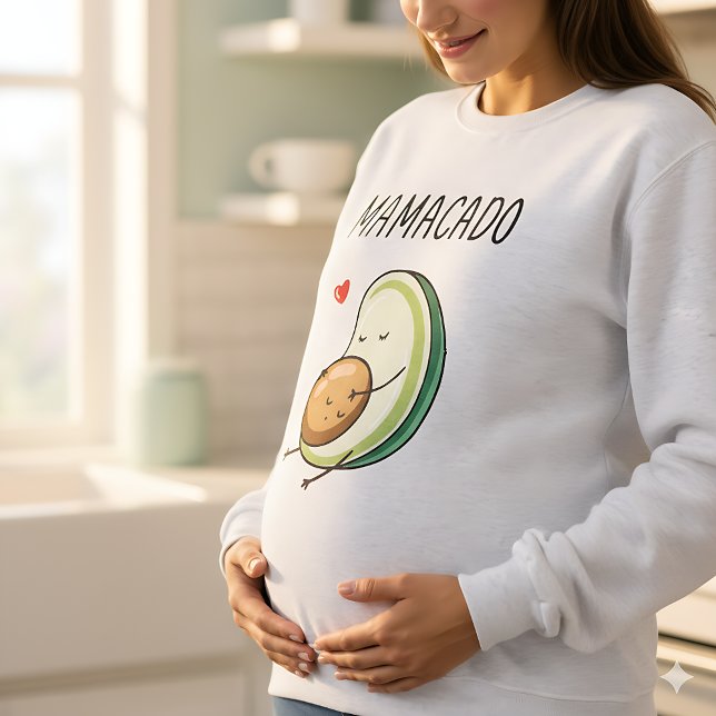 Moletom MAMACADO Funny Pregnancy T-Shirt |  Avocado Mom (Criador carregado)