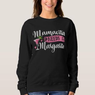 Moletom Mamacita Margarida do Dia das Mães Bebendo Mamãe M
