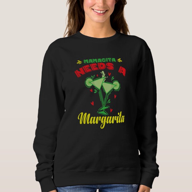 Moletom Mamacita Needs a Margarita Holiday Mexico (Frente)