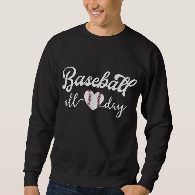 Moletom Mamãe Baseball For Women Game Gift Baseball O Dia  (Frente)