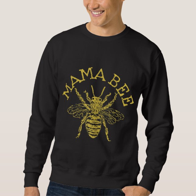 Moletom Mamãe Bee Cute Engraçado Dia de as mães Bee Lov (Frente)