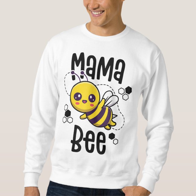 Moletom Mamãe Bee Family Bee First Bee Bee Day Outfits (Frente)