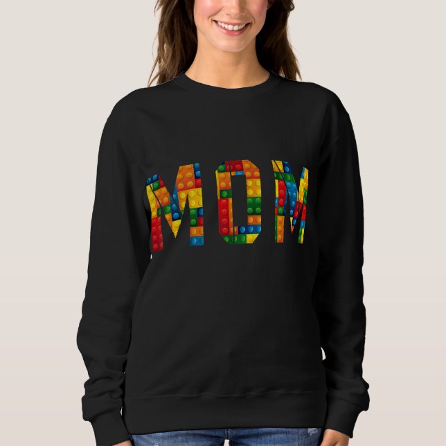 Moletom Mamãe Brick Builder Blocos Engraçado Mestre Constr (Frente)
