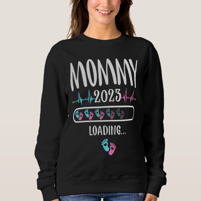 Moletom Mamãe Carregando Anúncio de Gravidez 2023 (Frente)
