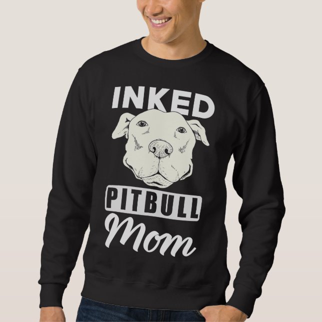 Moletom Mamãe de Pitbull Tinta (Frente)