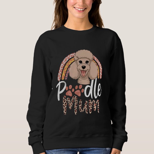 Moletom Mamãe de Poodle Mamãe Mãe Cachorro Mãe Mariposa Le (Frente)