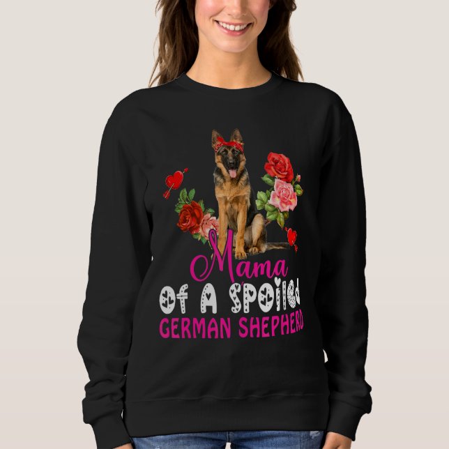 Moletom Mamãe De Um Arco De Cachorro German shepherd Malha (Frente)