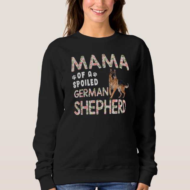 Moletom Mamãe De Um Cachorro German shepherd Malhado (Frente)