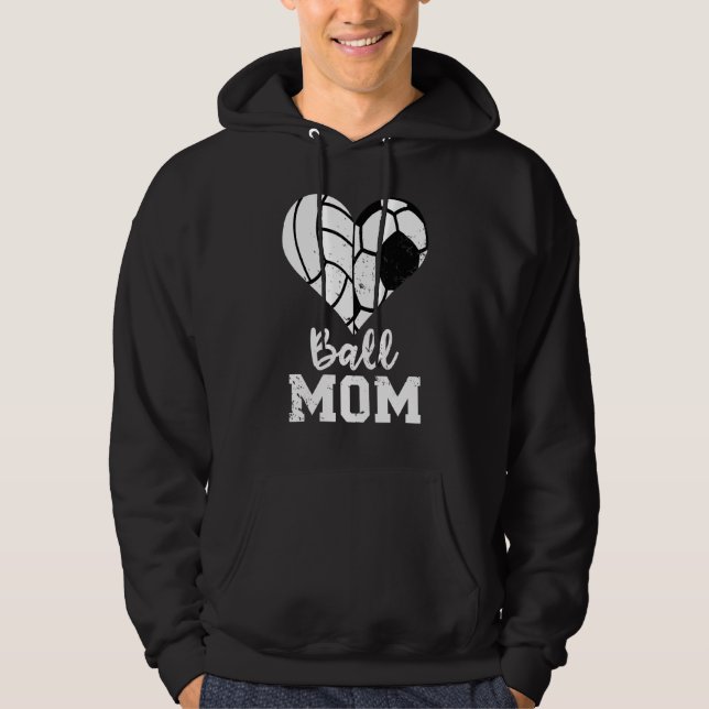 Moletom Mamãe de Voleibol de Coração (Frente)