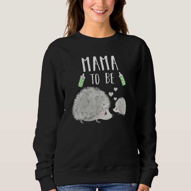 Moletom Mamãe Deve Ser Chá de fraldas De Hedgehog Anim (Frente)
