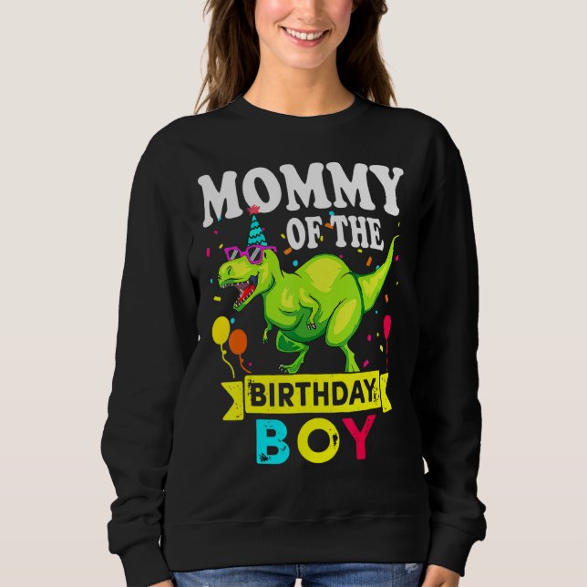 Moletom Mamãe Do Aniversário Rex Rawr Dinosaur Birthd (Frente)