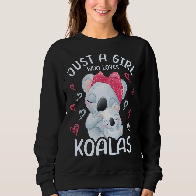 Moletom Mamãe E Bebê Koala Apenas Uma Menina Que Ama Koala (Frente)