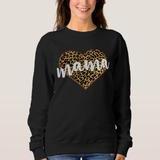 Moletom Mamãe Estampa de Leopardo Coração Fofo