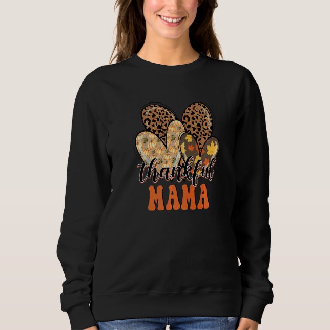 Moletom Mamãe Grata Coração de Guepardo Mamãe Vida Outono  (Frente)