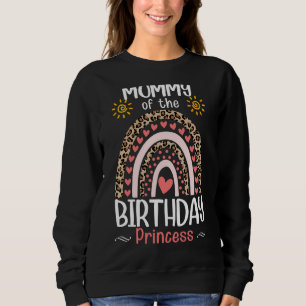 Moletom Mamãe-Leopardo-Arco Da Princesa De Aniversário Mot
