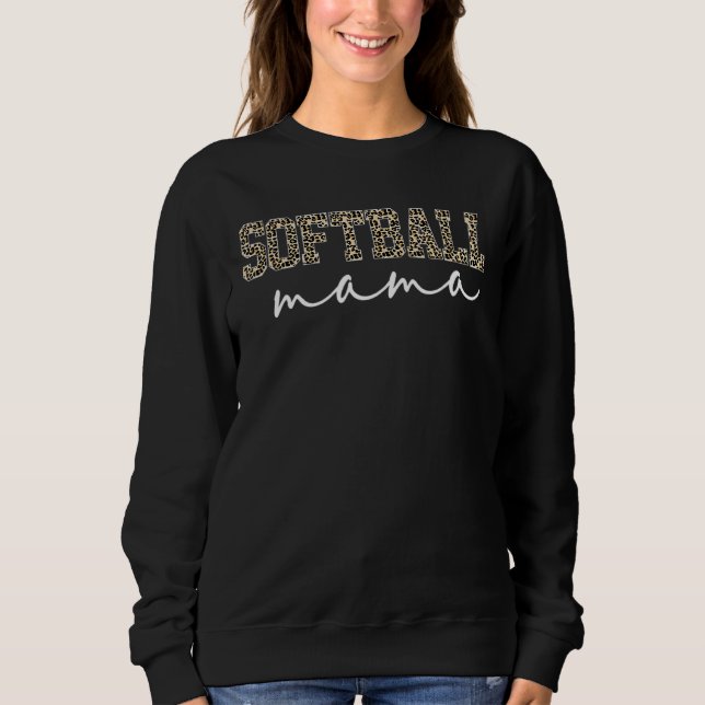 Moletom Mamãe Softball Mãe para Mulher da Mãe (Frente)