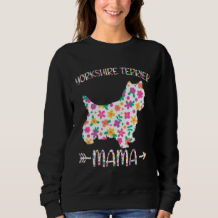 Moletom Mamãe Yorkshire Terrier Floral Dia das Mães Mãe de