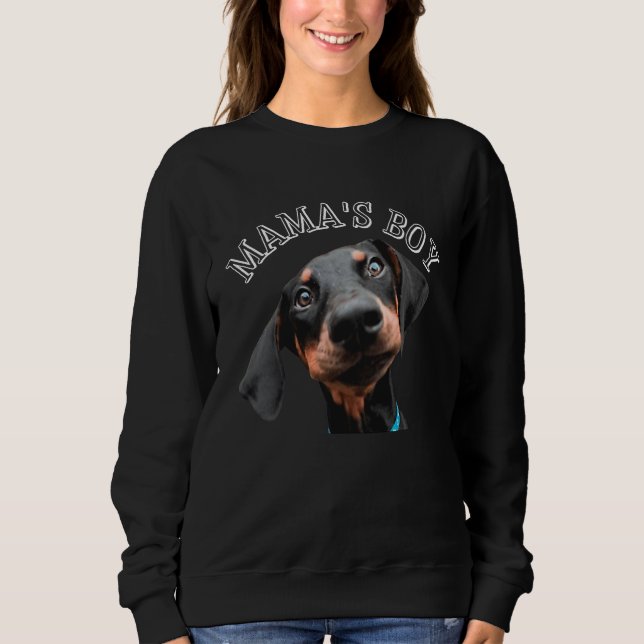 Moletom Mama's Boy Adorable Male Doberman Pinscher Puppy D (Frente)