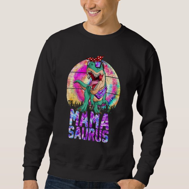 Moletom Mamasaurus Rex Dinossauro  Mãe Saurus Família Corr (Frente)